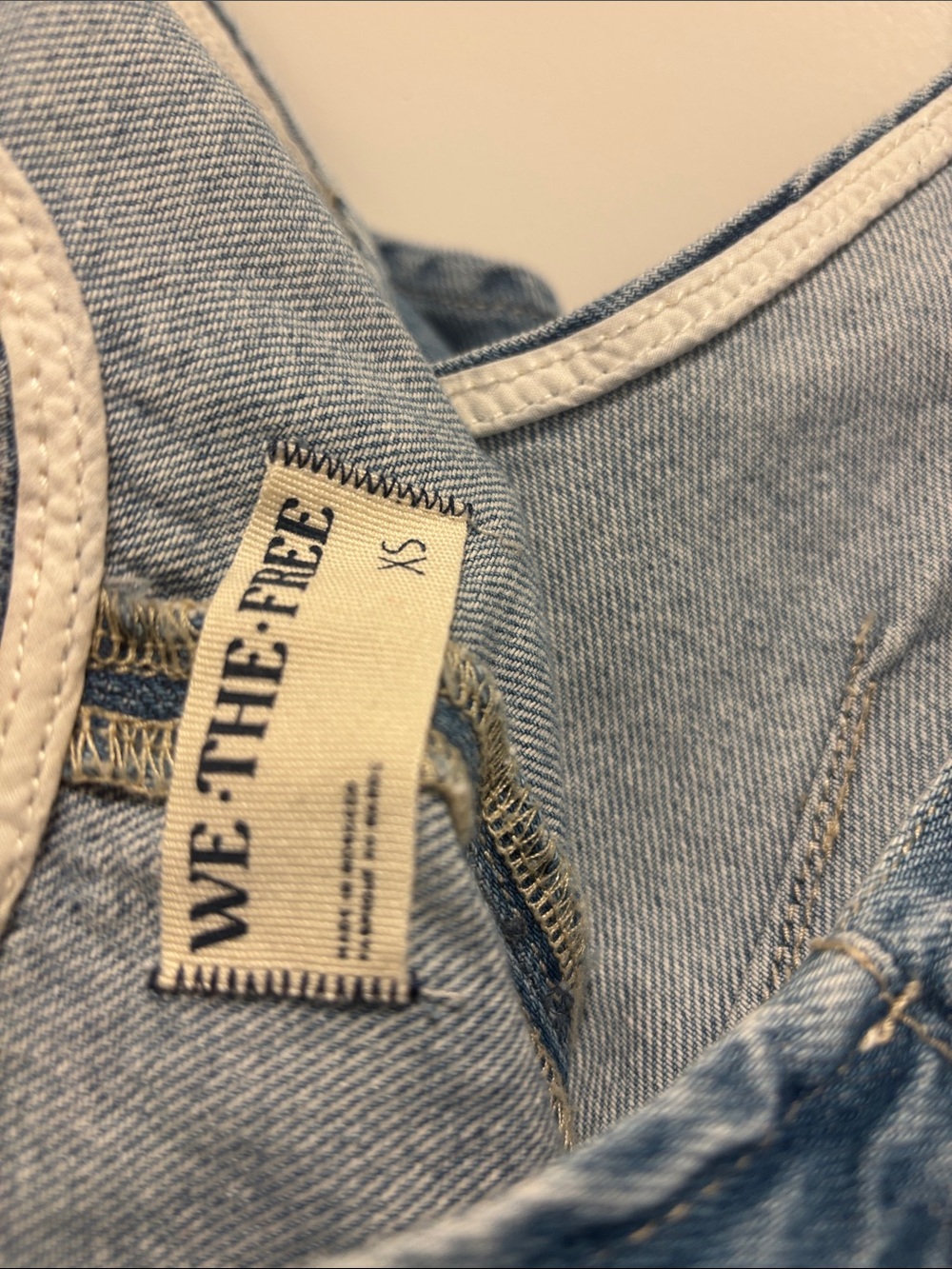 We The Free Light Blue Denim Overalls with Pockets - Picture 7 of 7